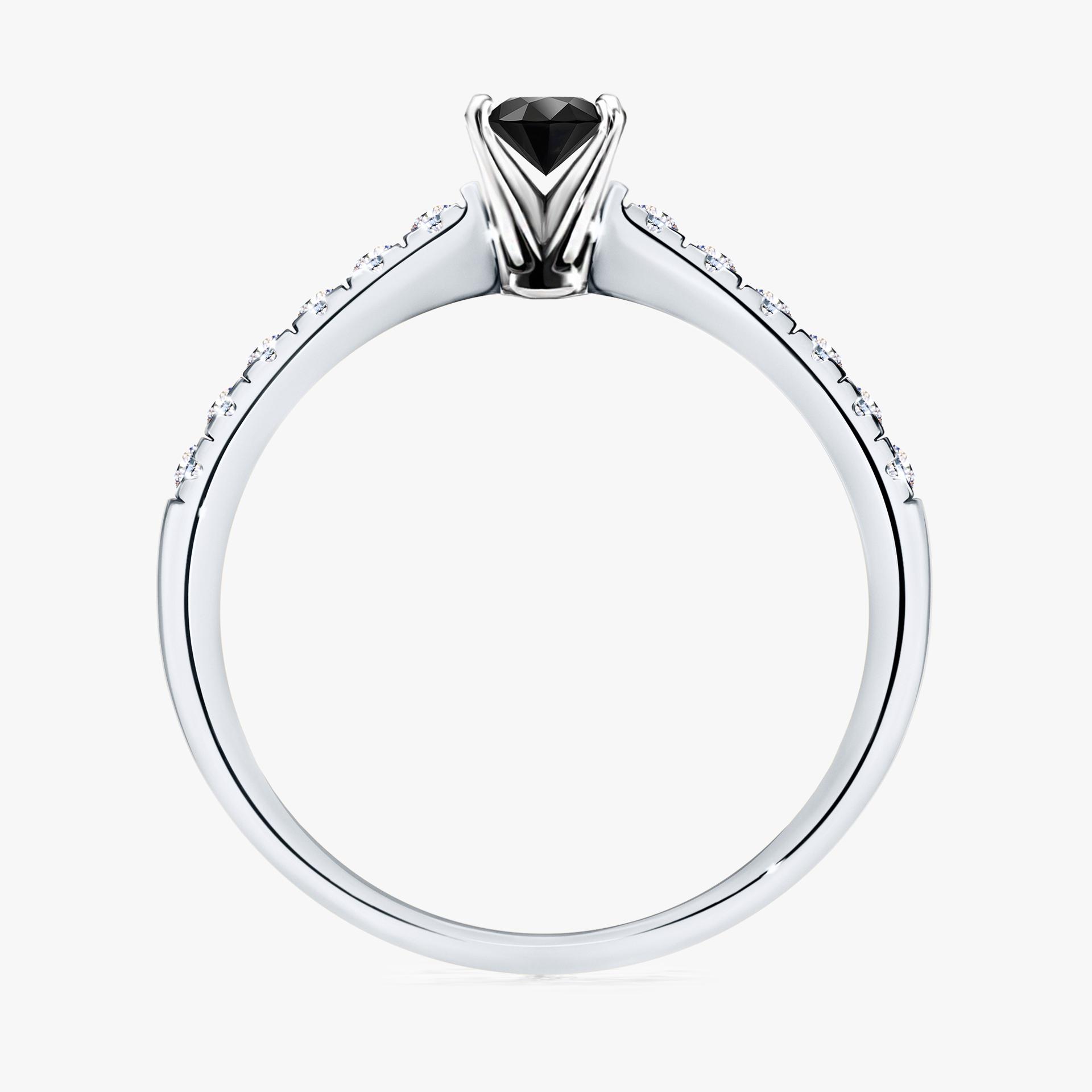 Pierscionek zareczynowy z diamentem czarnym 022 CT z bialego zlota my sunshine 01 (2)